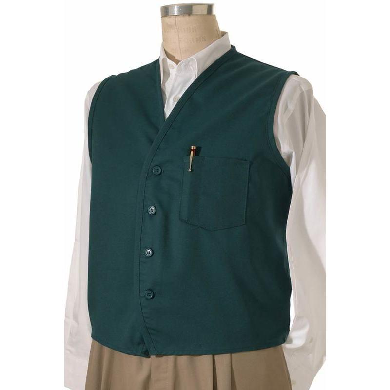 Edwards Garment Cotton Twill Matching Button Apron Vest 